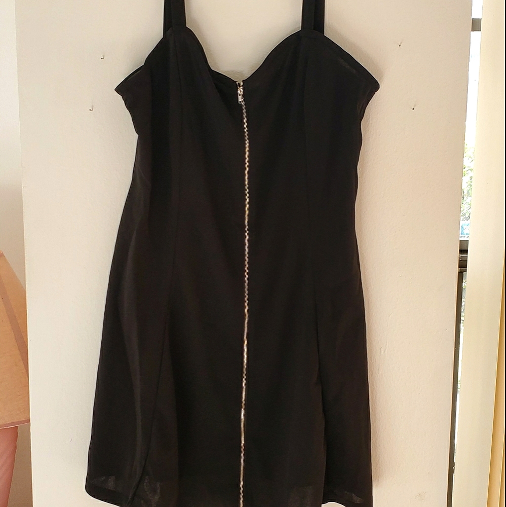 Zip up mini dress